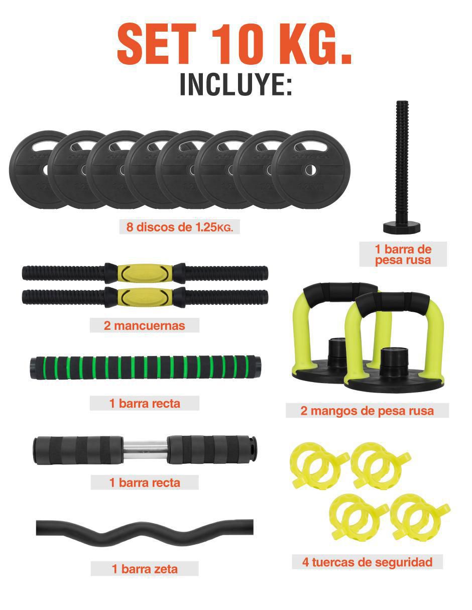 Kit de mancuernas de peso variable  20 piezas 3