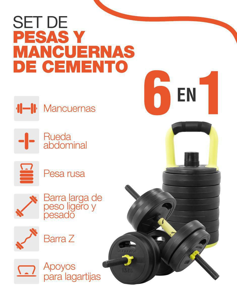 Kit de mancuernas de peso variable  20 piezas 2