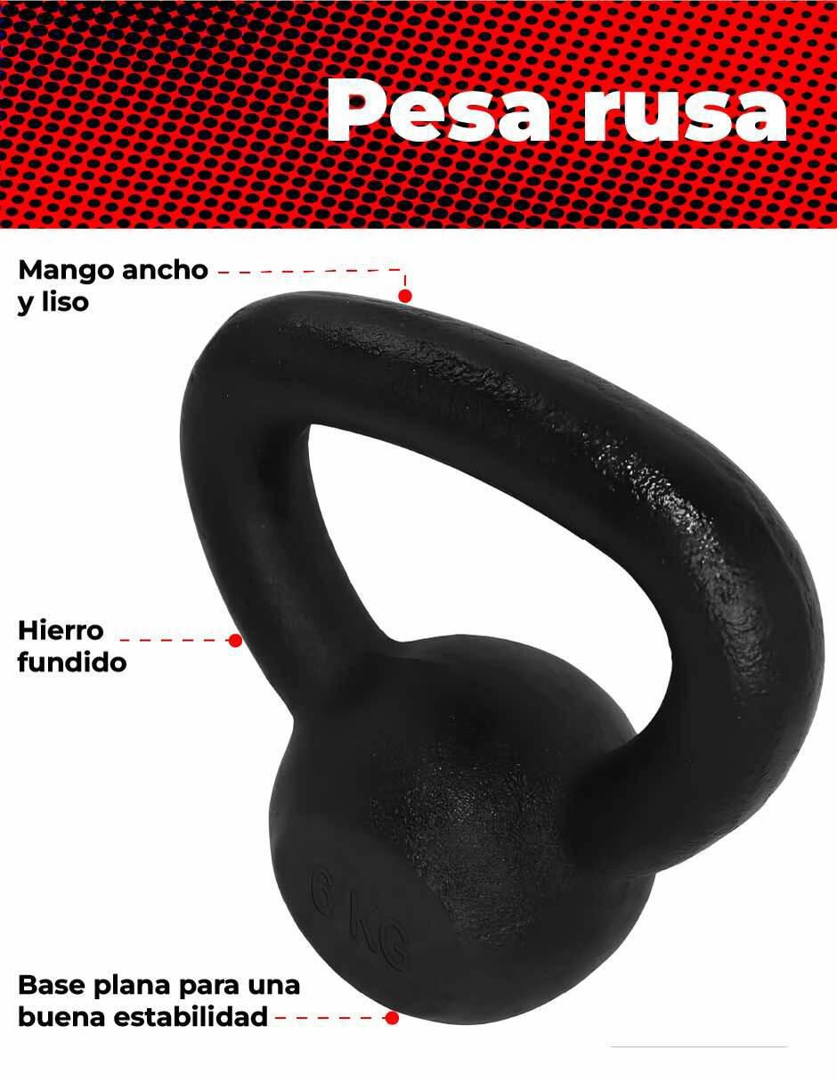 Mancuerna de peso fijo 6 kg 3