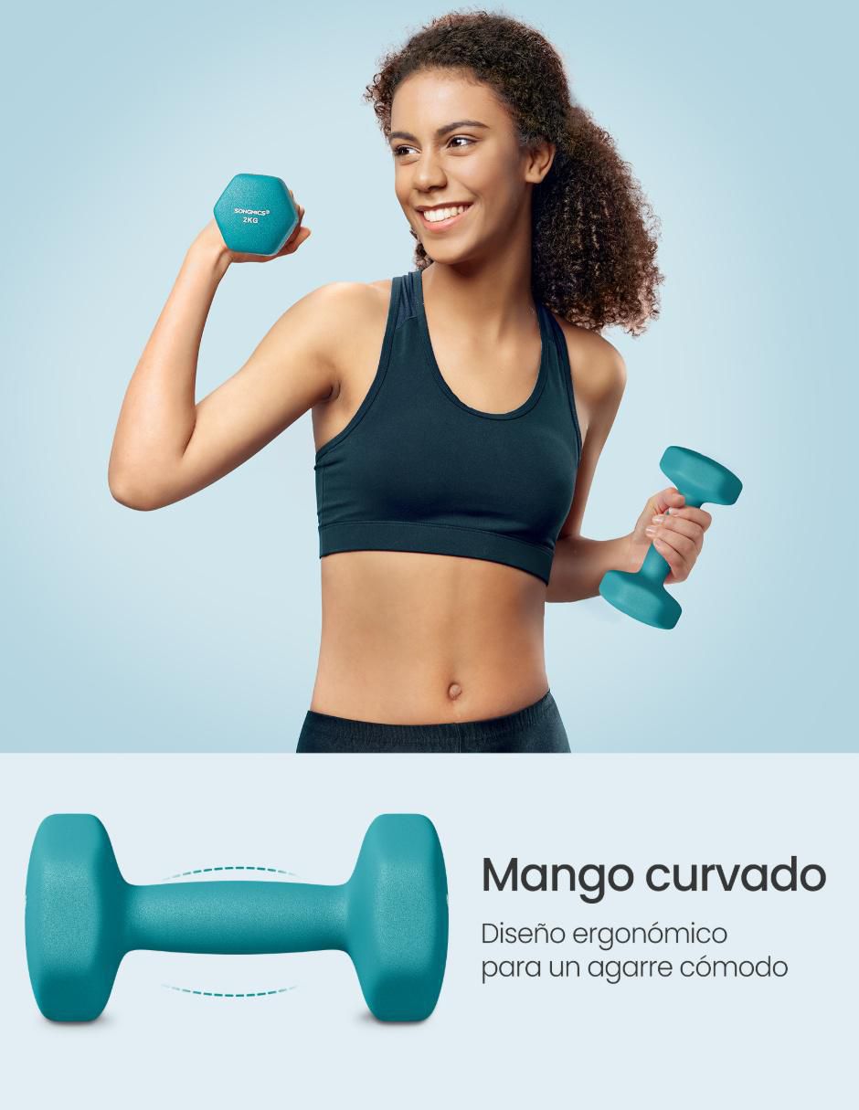 Set mancuernas de peso fijo 6 piezas 3