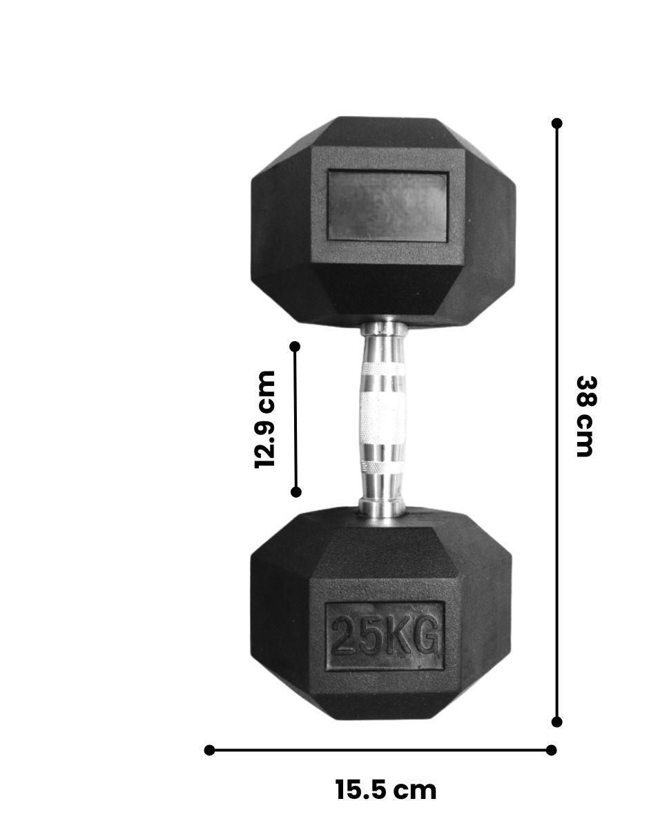 Set mancuernas de peso fijo 25 kg 2 piezas 4
