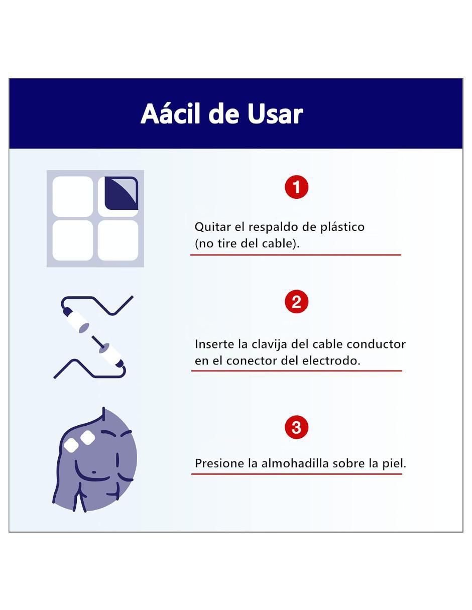 Electrodo muscular autoadhesivo 5 cm x 5 cm 9 piezas 2