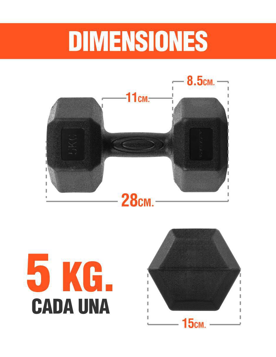 Set mancuernas de peso fijo 2 piezas 2