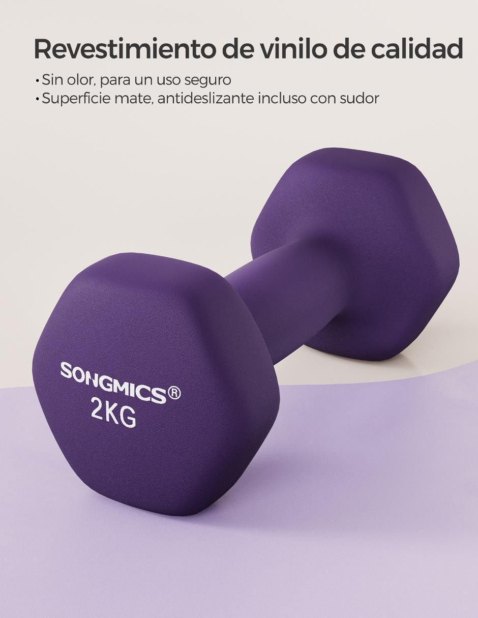 Mancuerna de peso fijo 4 kg 2 piezas 3