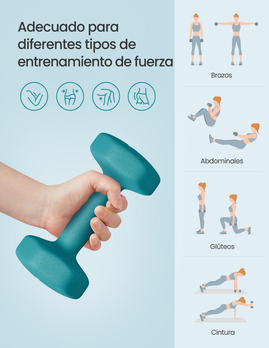 Set mancuernas de Peso Fijo 12.5 kg 6 piezas 3