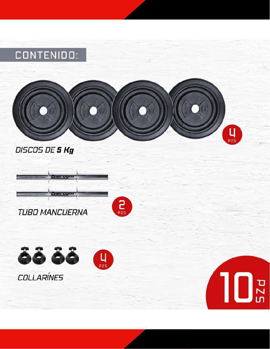 Set mancuernas de peso variable 10 kg 2 piezas 4