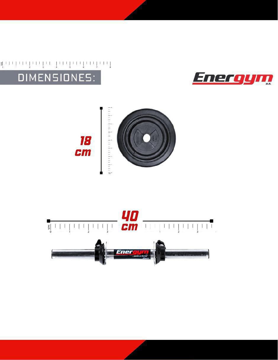 Set mancuernas de peso variable 10 kg 2 piezas 6