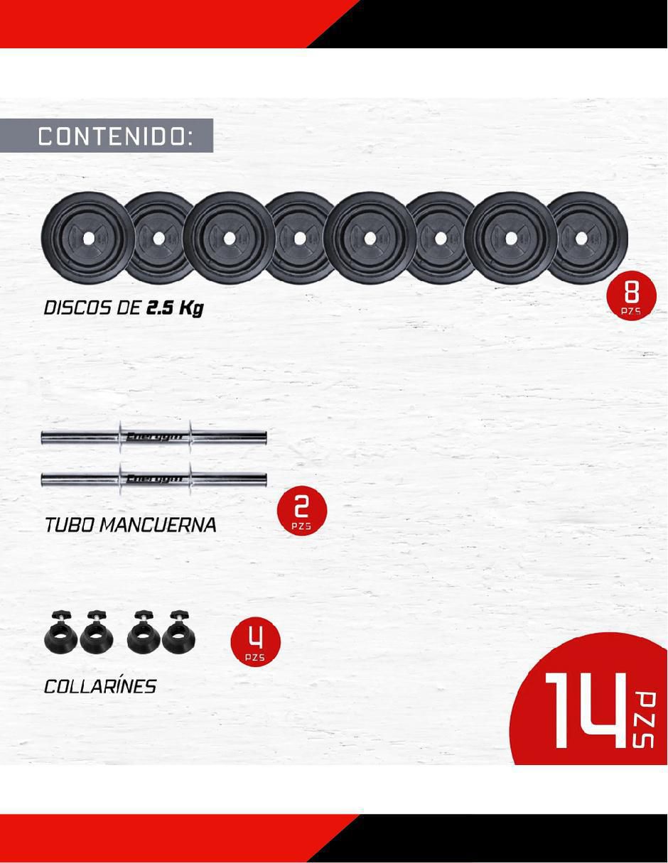 Set mancuernas de peso variable 10 kg 2 piezas 4