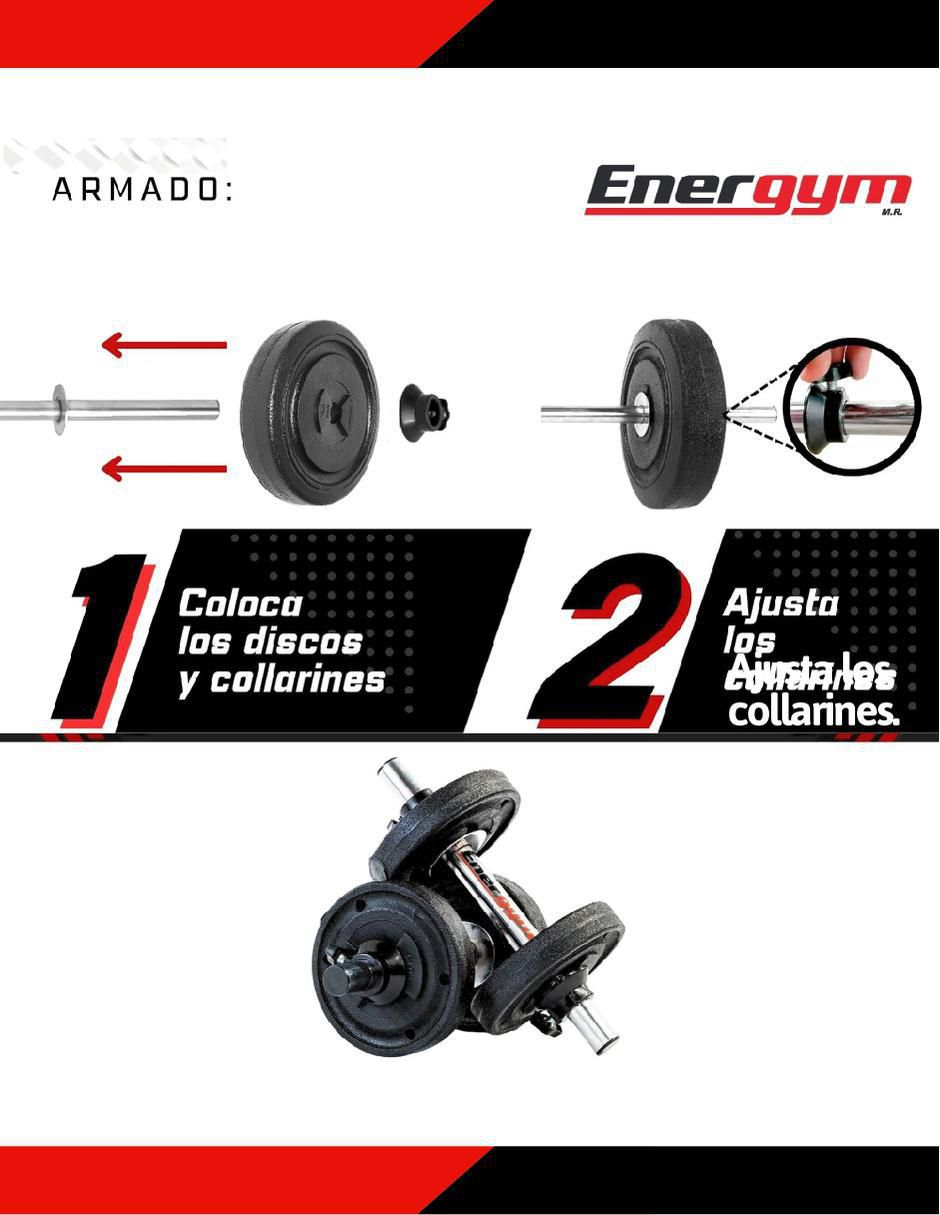 Set mancuernas de peso variable 10 kg 2 piezas 5