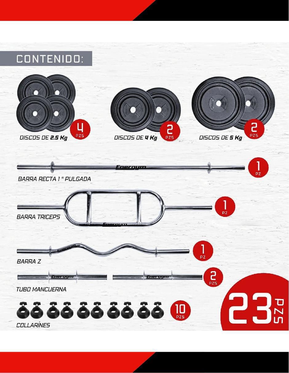 Set de pesas de entrenamiento adulto 3