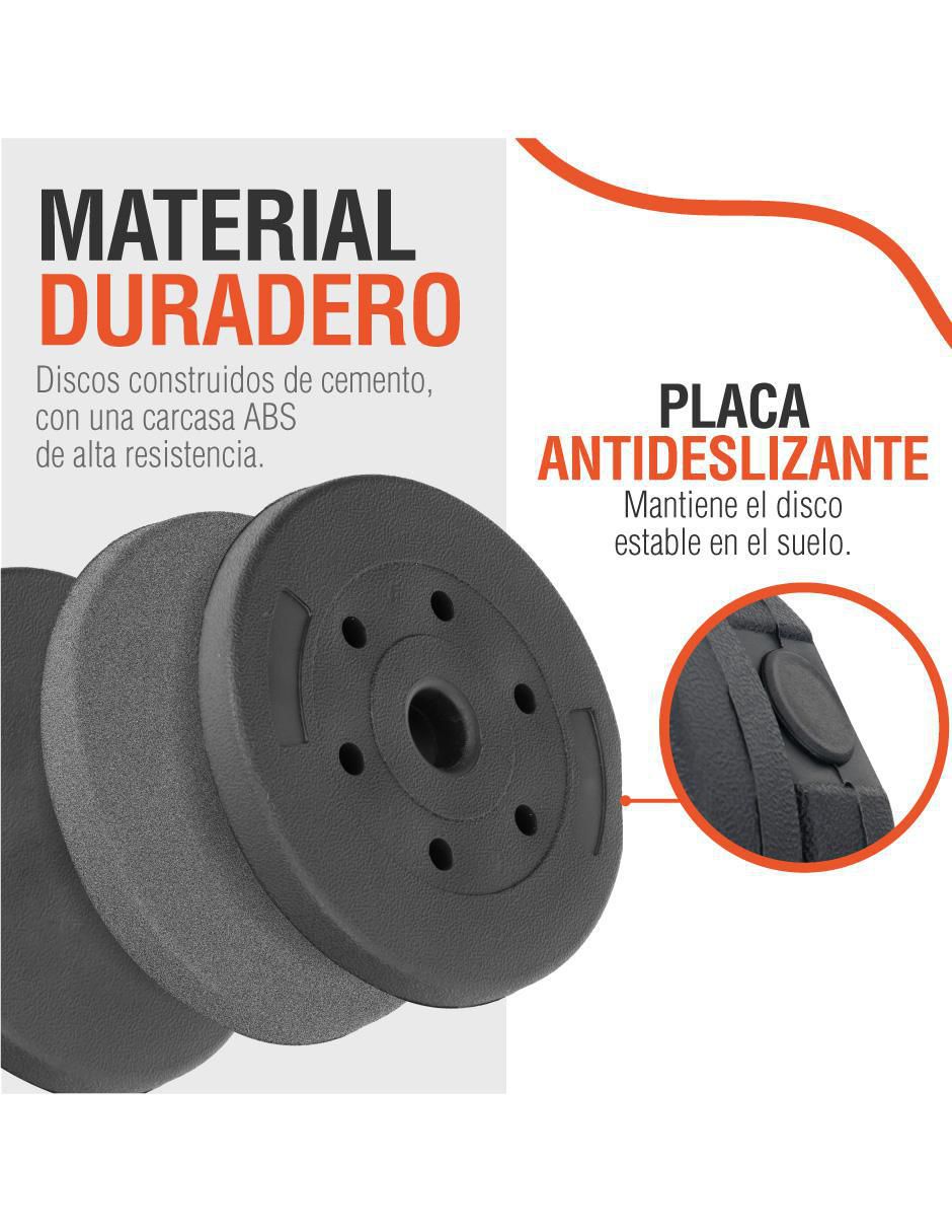 "mancuerna/set mancuernas/kit mancuernas" de peso variable altera 17.5 kg 15 "piezas"