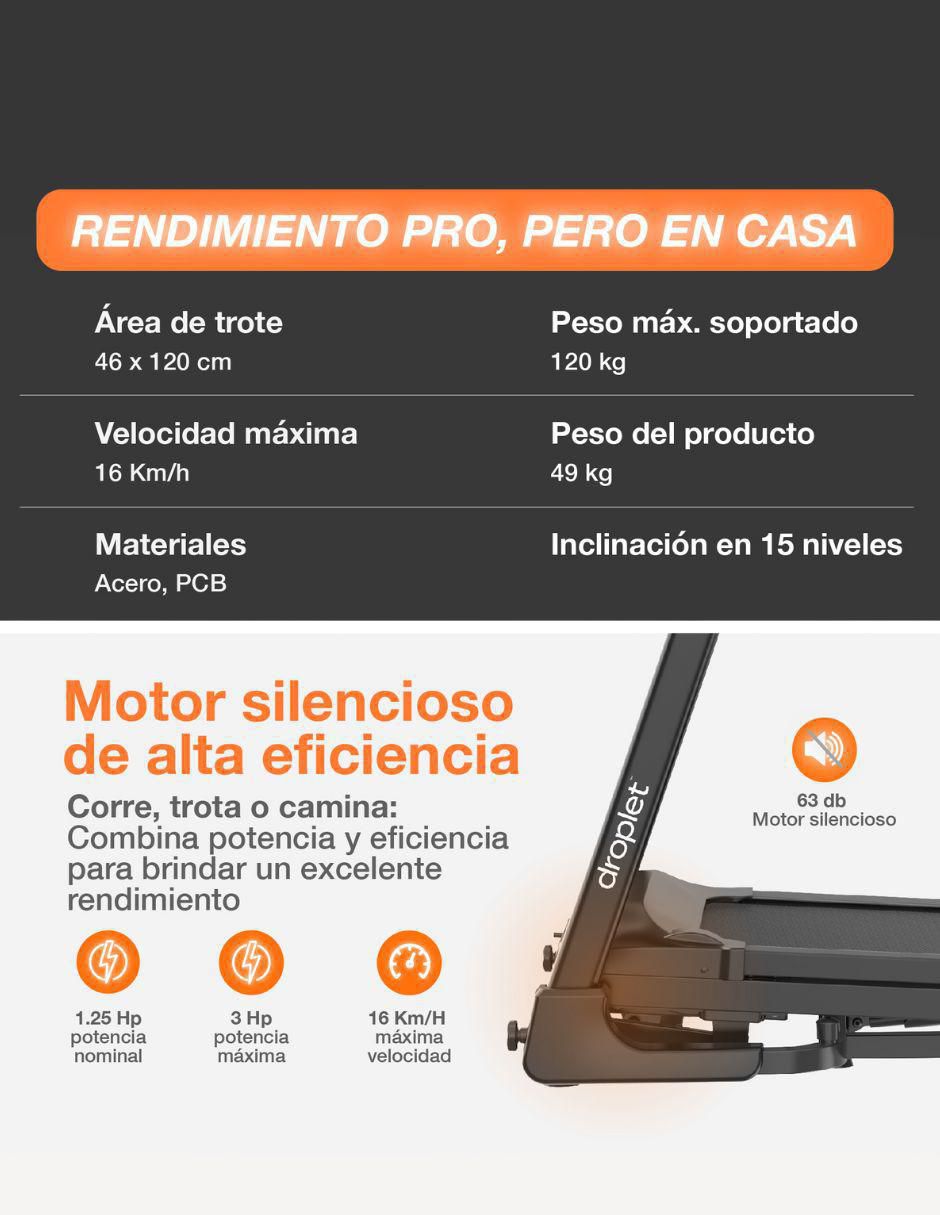 Caminadora casera RN525 plegable 11