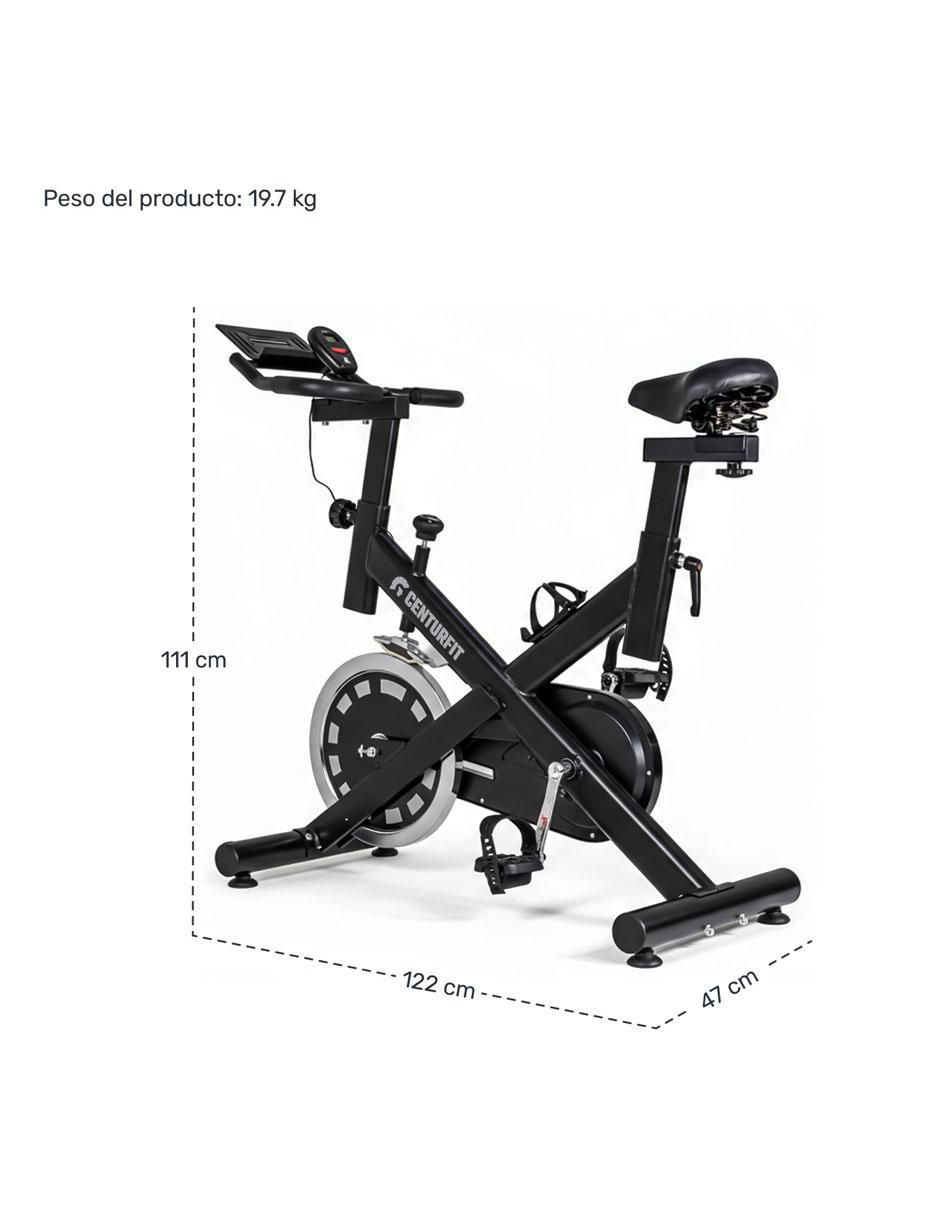 Bicicleta fija modelo MKZ-BISPIBASNJBR de acero 8
