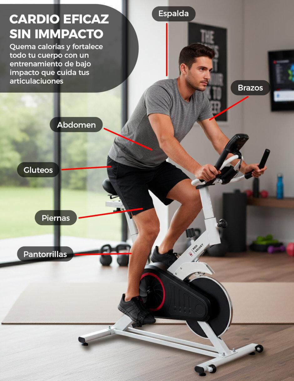 Bicicleta de spinning modelo Blaspibi de acero inoxidable 6