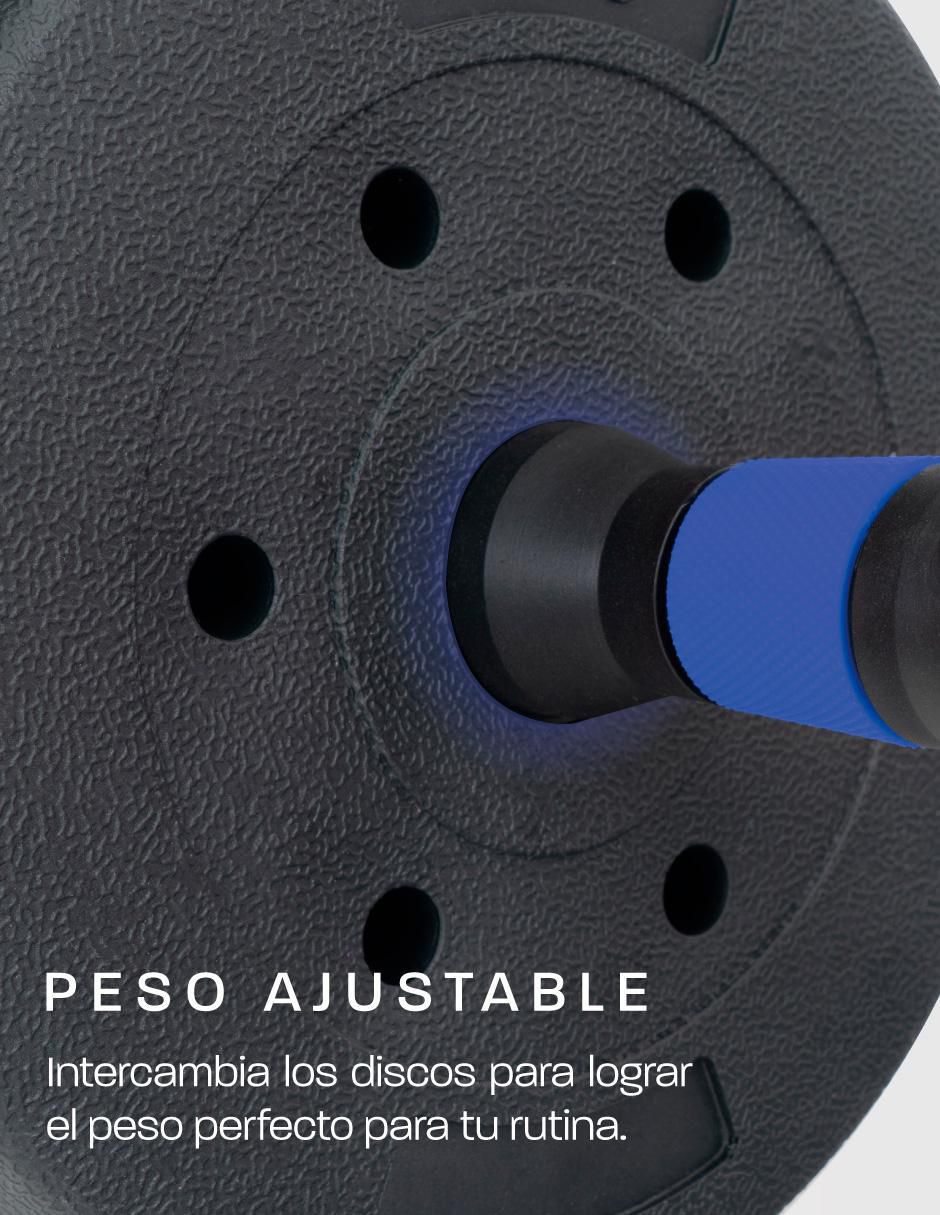 Set mancuernas de peso variable 10 kg 15 piezas 6