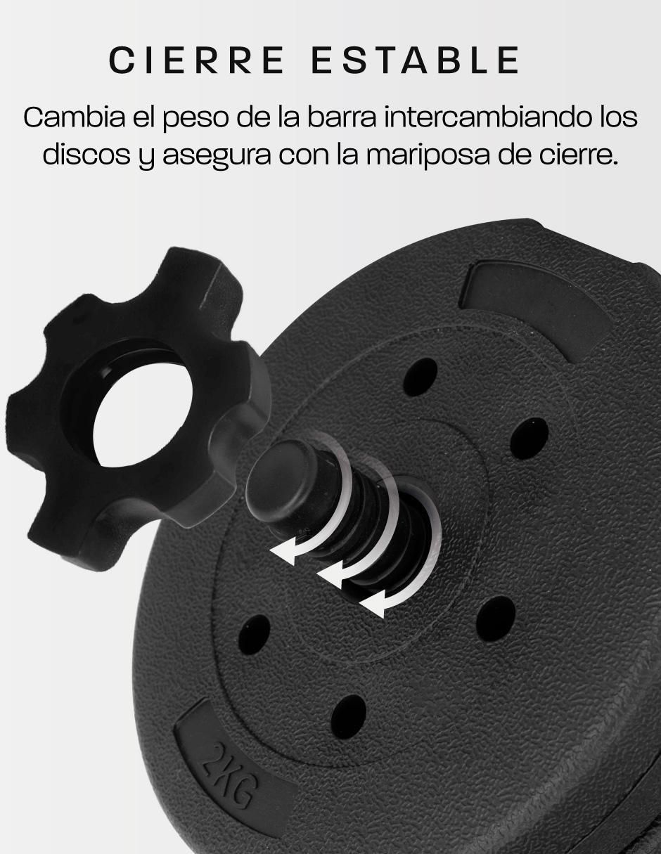 "mancuerna/set mancuernas/kit mancuernas" de peso variable altera 10 kg 15 "piezas"