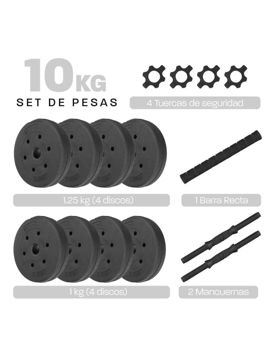 "mancuerna/set mancuernas/kit mancuernas" de peso variable altera 10 kg 15 "piezas"
