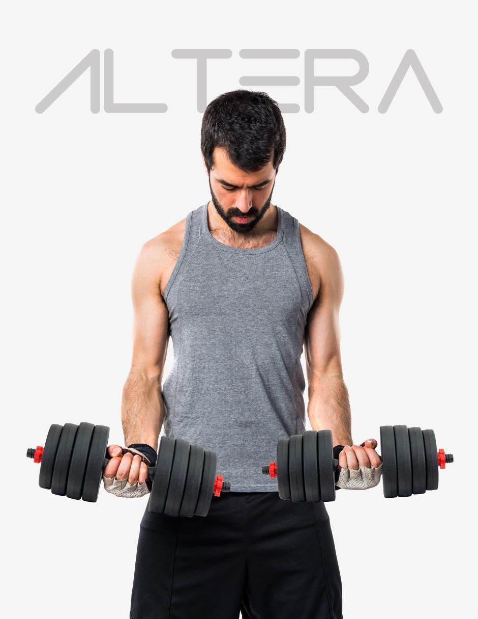 "mancuerna/set mancuernas/kit mancuernas" de peso variable altera 40 kg 1 "piezas"