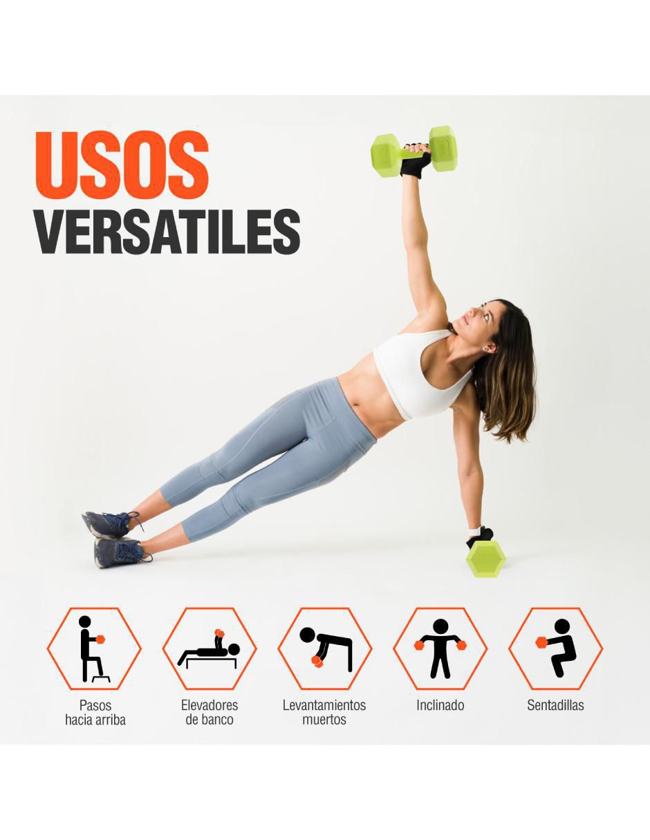 Set mancuernas de peso fijo 10 kg 2 piezas