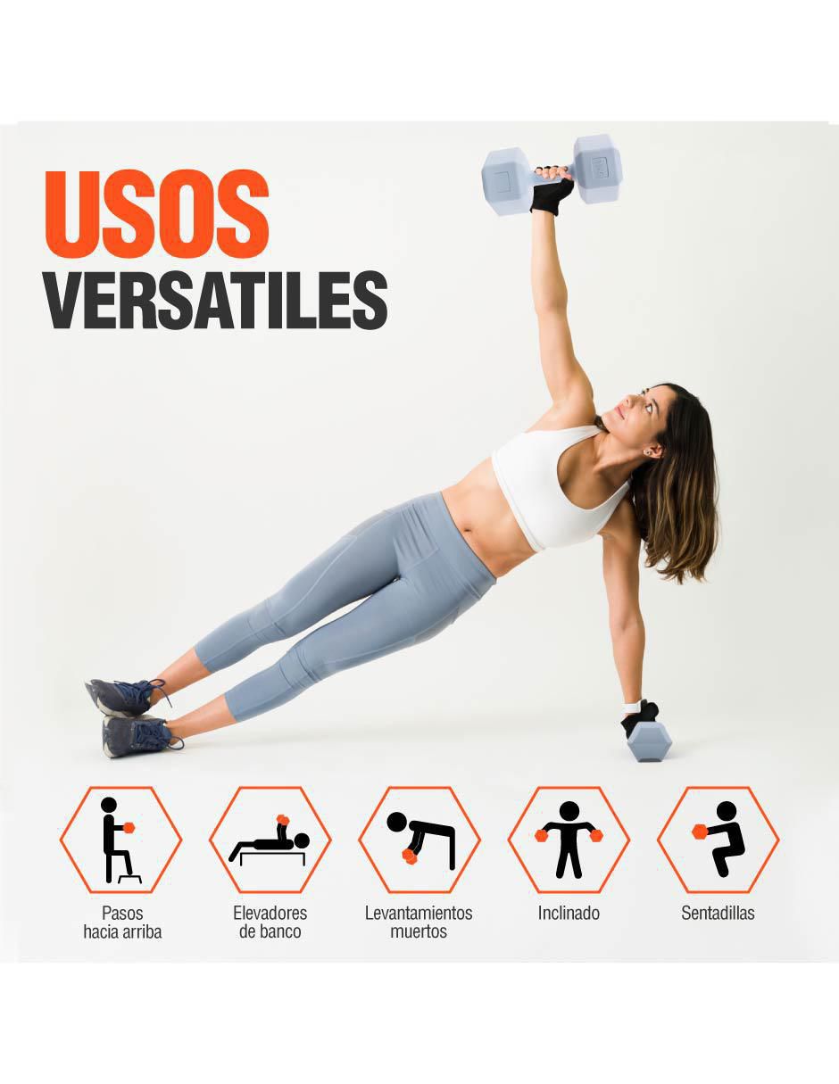 Set mancuernas de peso fijo 20 kg 2 piezas 4