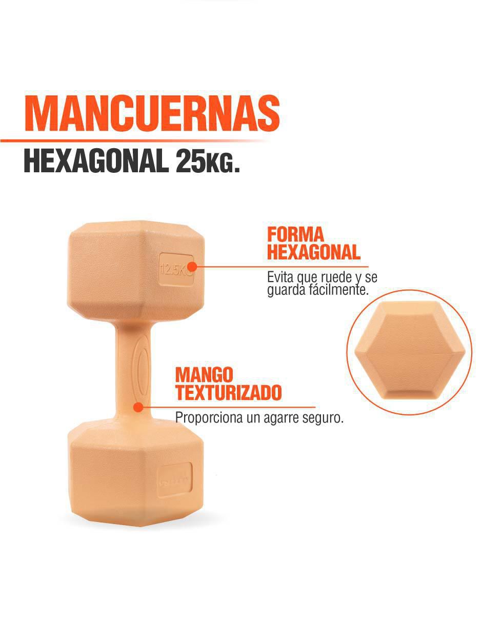 Set mancuernas de peso fijo 25 kg 2 piezas 2