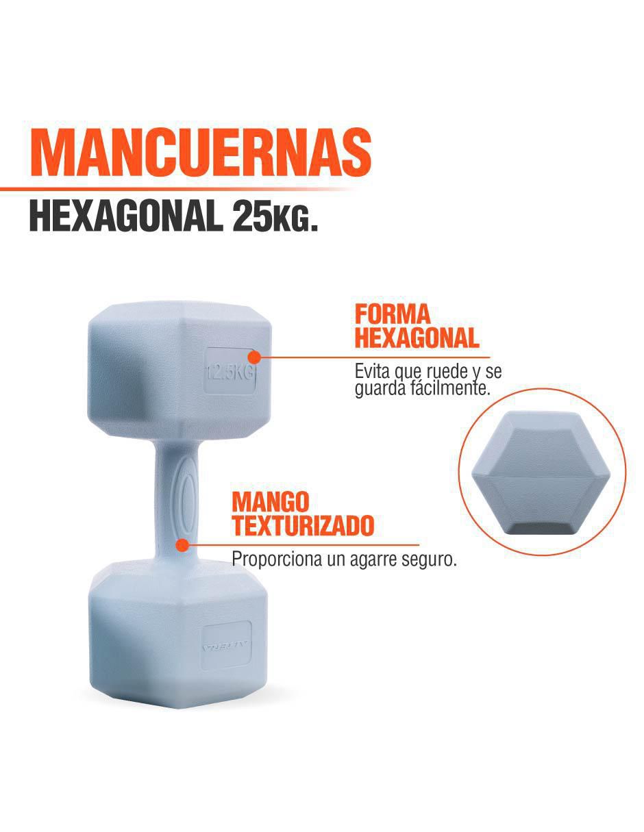 "mancuerna/set mancuernas/kit mancuernas" de peso fijo altera 25 kg 2 "piezas"