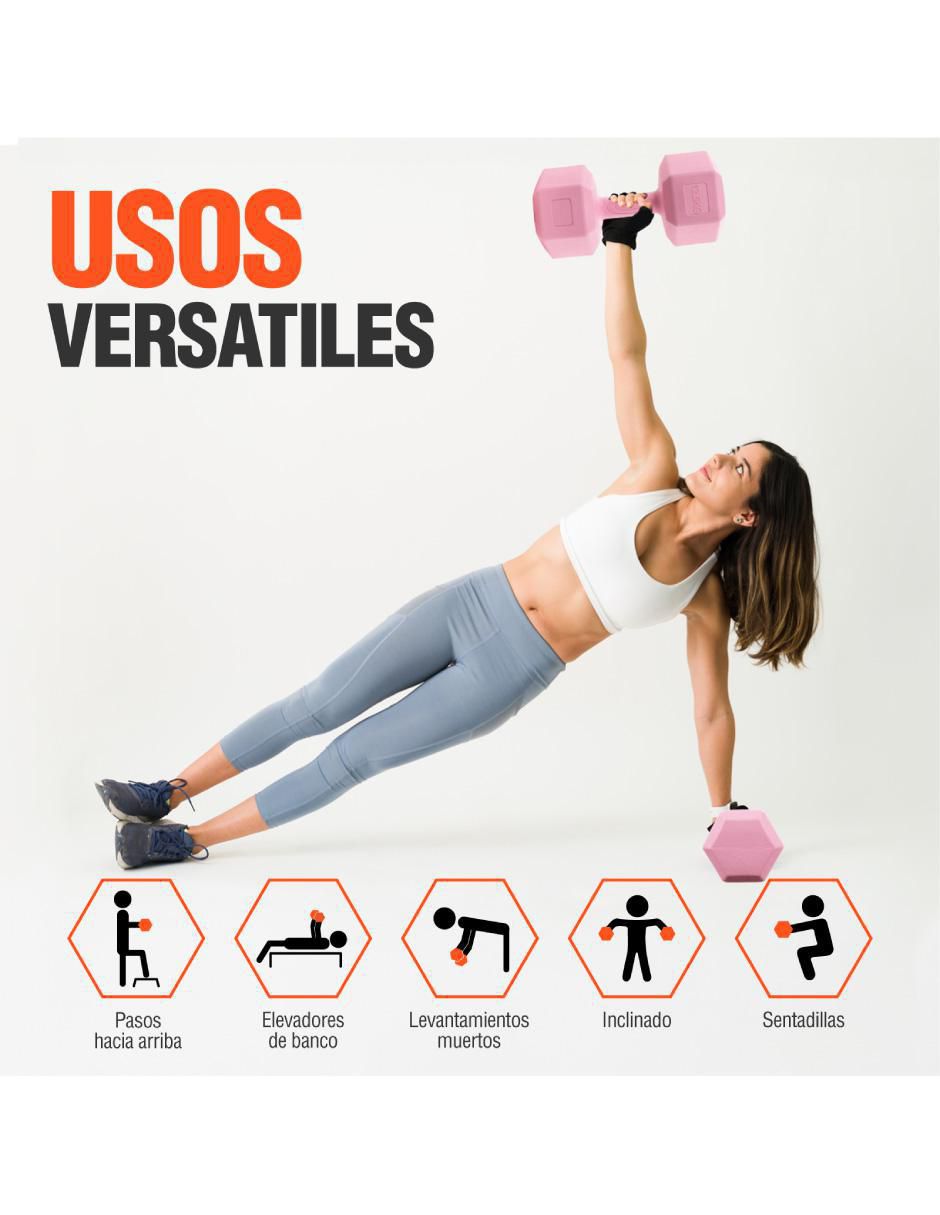 Set mancuernas de peso fijo 25 kg 2 piezas 4