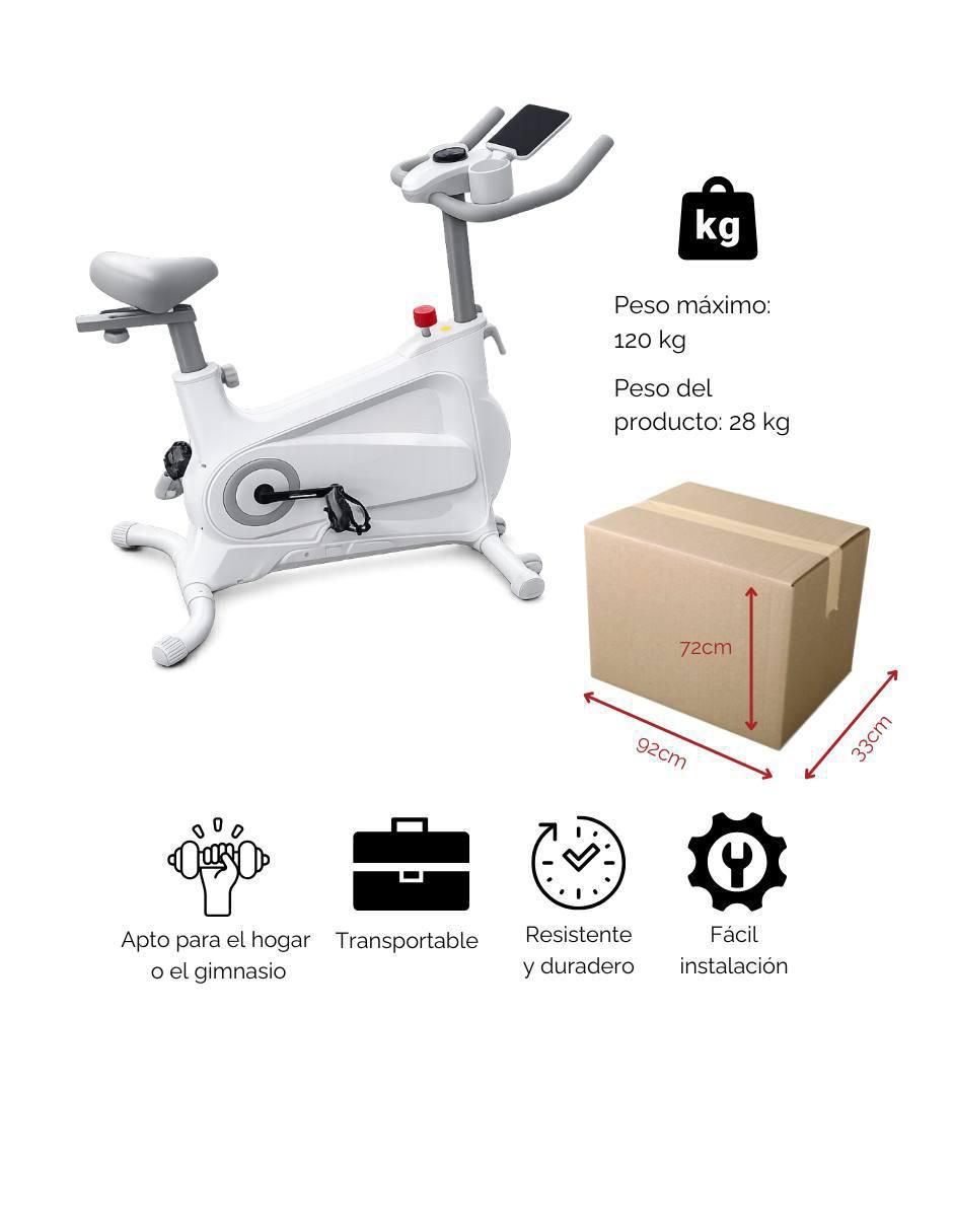 Bicicleta de spinning modelo XYFY249 de acero 4