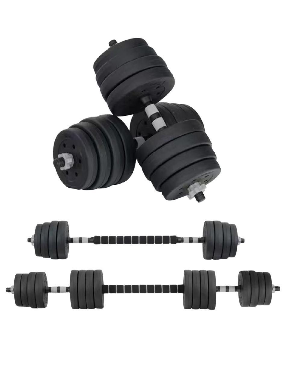 Set mancuernas de peso variable 15 kg 15 piezas
